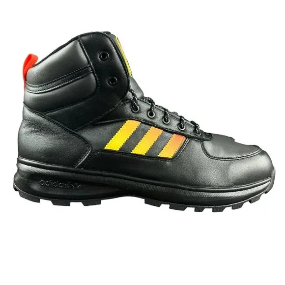 Adidas Originals Men\'s Chasker Black Orange Yellow Boots HQ2067 Size 8-10 Adidas Chasker Mens Casual Leather Boots Black Yellow HQ2067  main image 3
